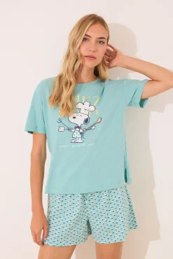 Women'secret Pijama corto 100% algodón Snoopy