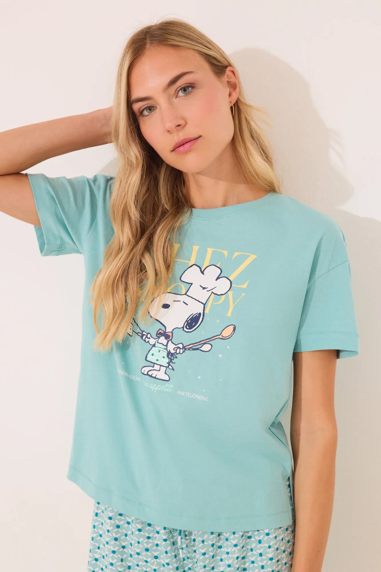 Women'secret Pijama corto 100% algodón Snoopy