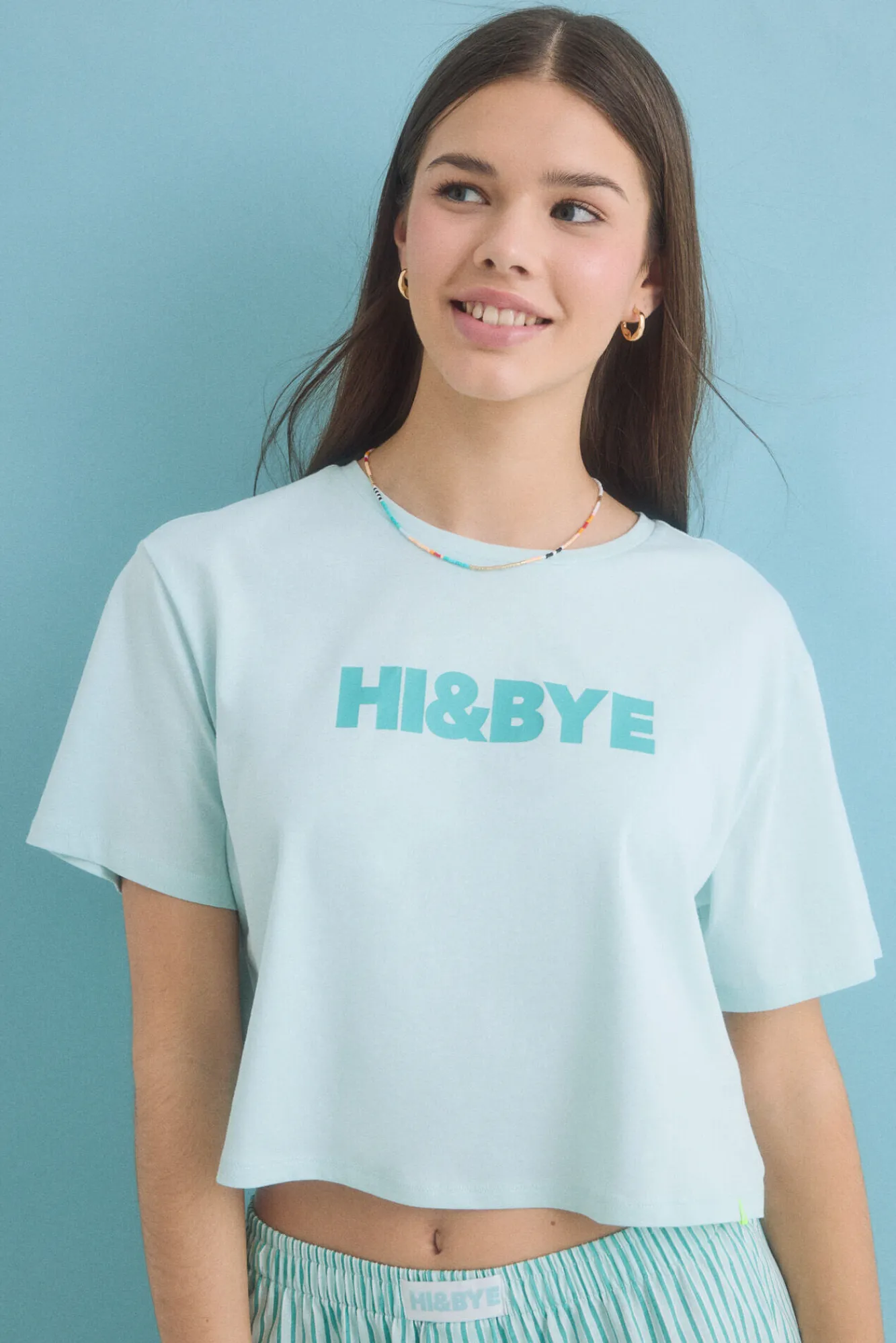 HI&BYE Pijama corto 100% algodón