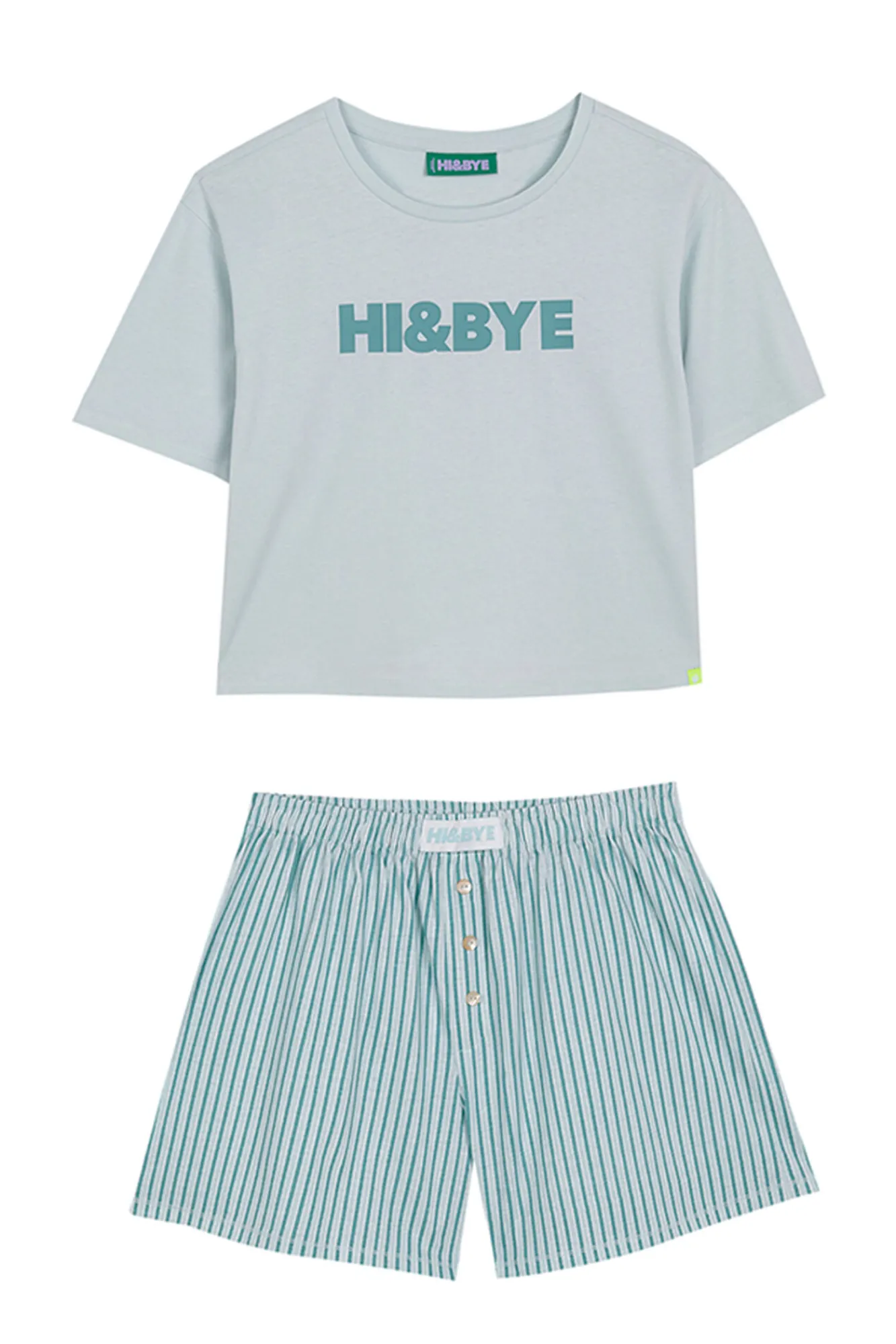 HI&BYE Pijama corto 100% algodón