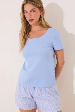 Women'secret Pijama corto algodón rayas