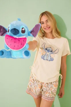 Women'secret Pijama corto algodón Lilo & Stitch