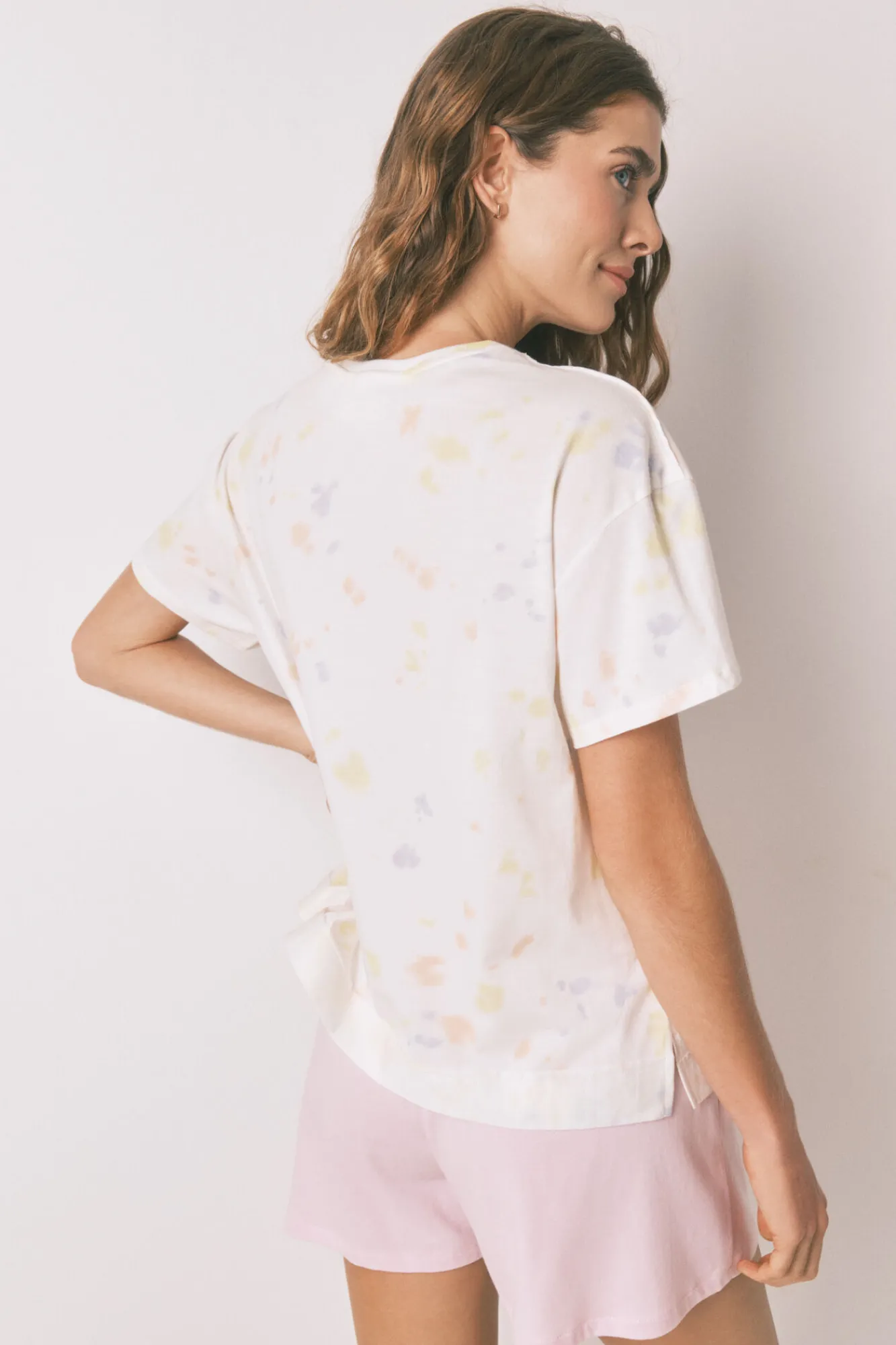 Women'secret Pijama corto algodón y rosa Snoopy