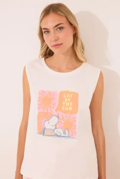Women'secret Pijama corto algodón Snoopy soles