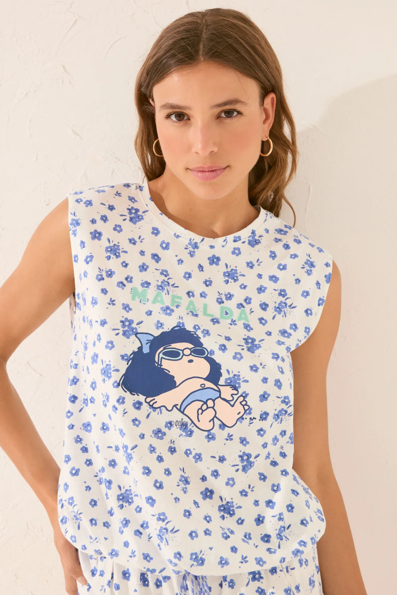 Women'secret Pijama corto floral Mafalda