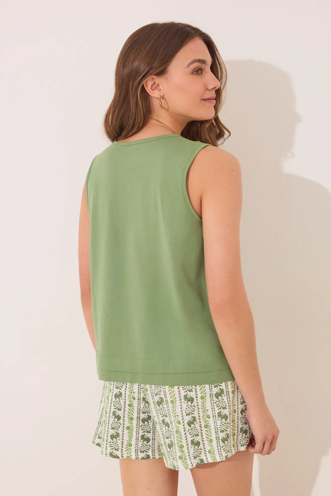 Women'secret Pijama corto tirantes algodón pliegues