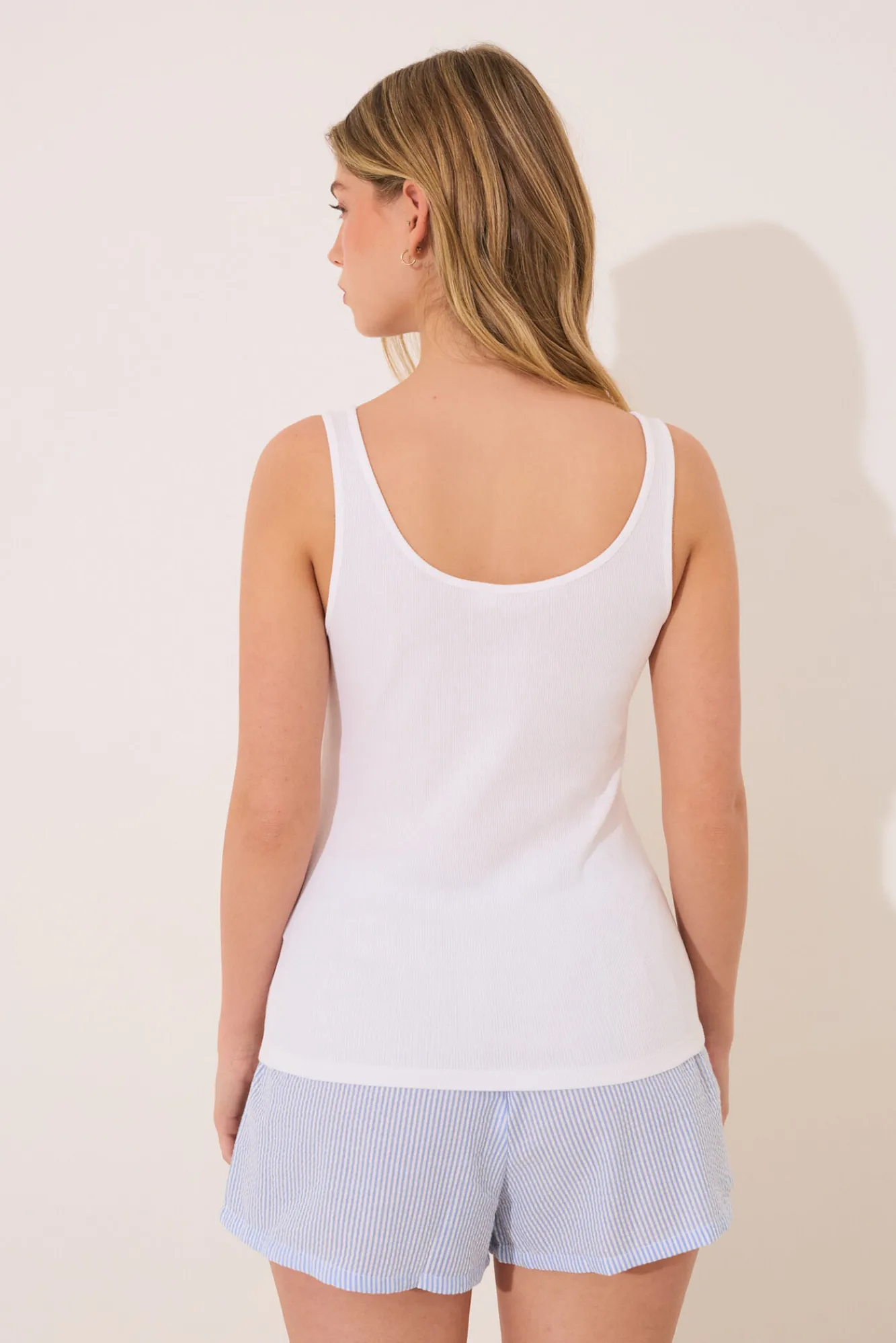 Women'secret Pijama corto tirantes algodón rayas