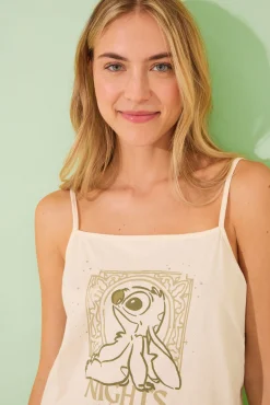 Women'secret Pijama corto tirantes Lilo&Stitch algodón
