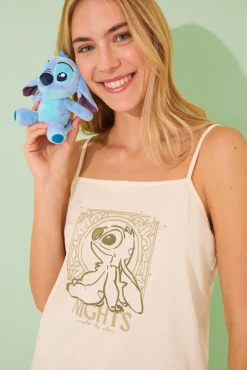 Women'secret Pijama corto tirantes Lilo&Stitch algodón