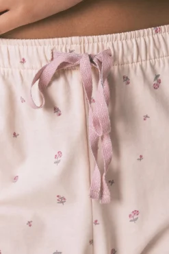 Women'secret Pijama largo 100% algodón flores