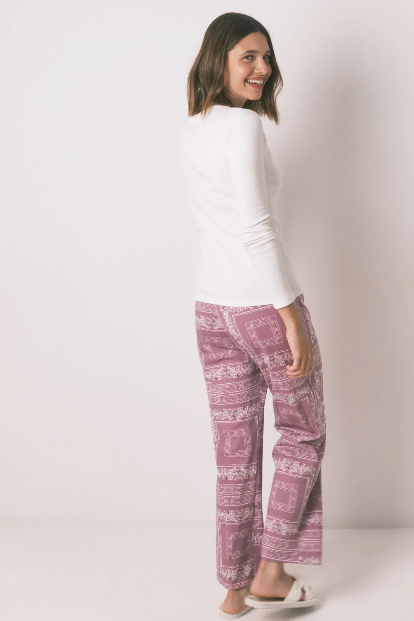 Women'secret Pijama largo algodón estampado flores