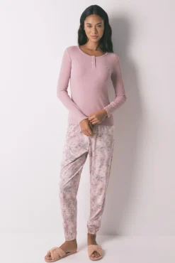Women'secret Pijama largo algodón estampado floral