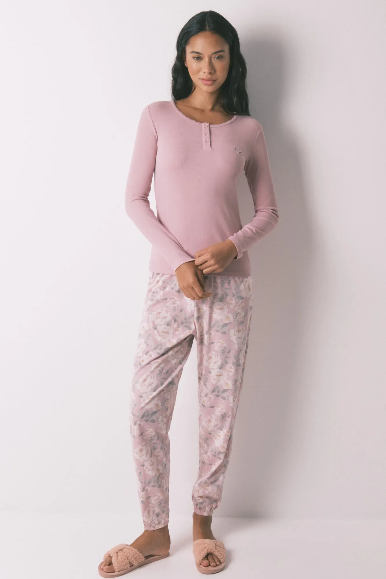 Women'secret Pijama largo algodón estampado floral