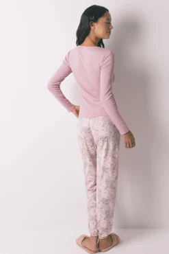 Women'secret Pijama largo algodón estampado floral