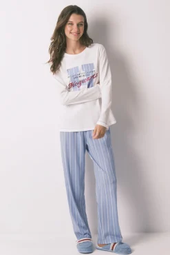 Women'secret Pijama largo algodón Harry Potter rayas