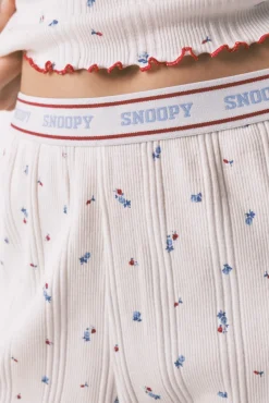 Women'secret Pijama largo algodón Snoopy flores