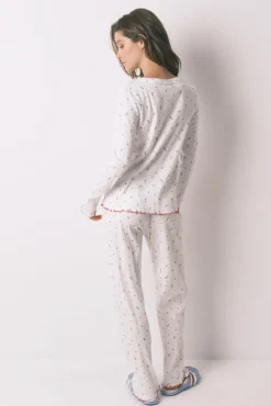 Women'secret Pijama largo algodón Snoopy flores