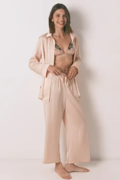 Women'secret Pijama largo strass satén