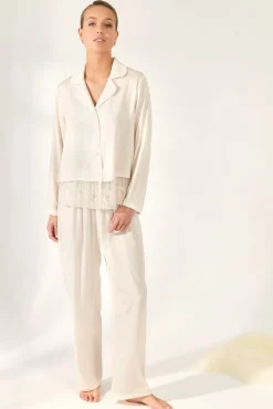 Promise Pijama lencero camisero satén