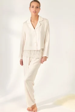 Promise Pijama lencero camisero satén