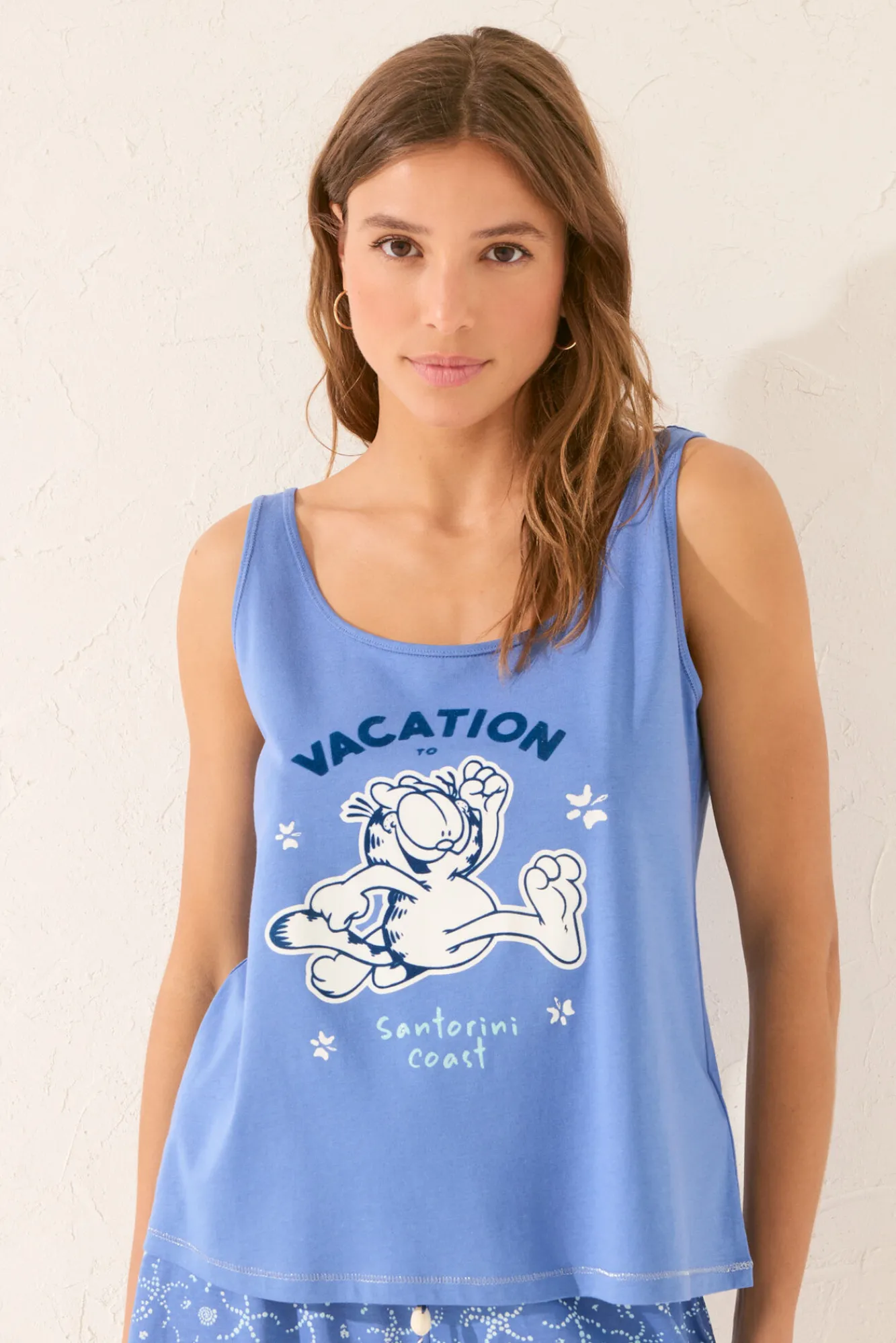 Women'secret Pijama tirantes marino Garfield