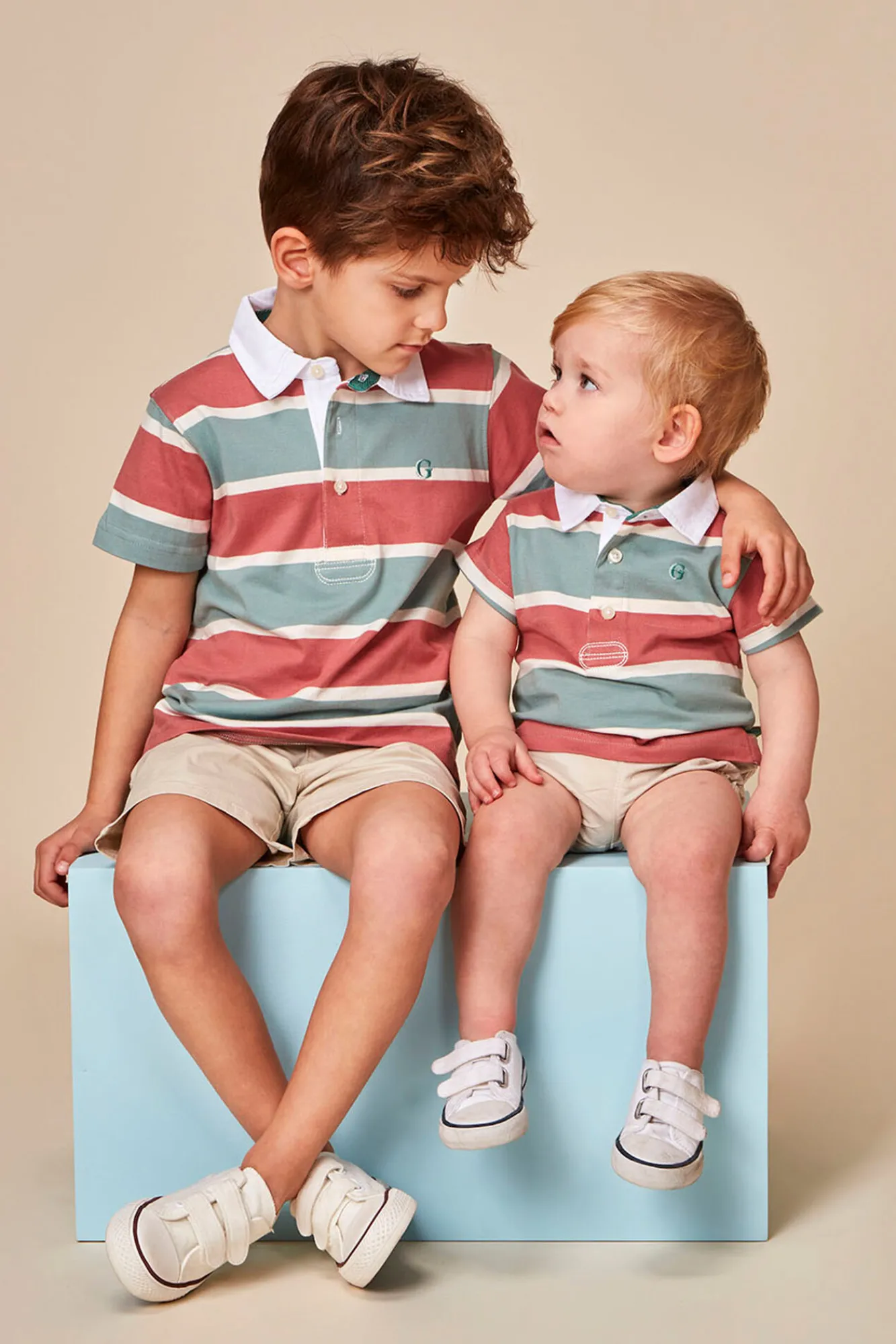Crianças Gocco Polo de rayas tricolor