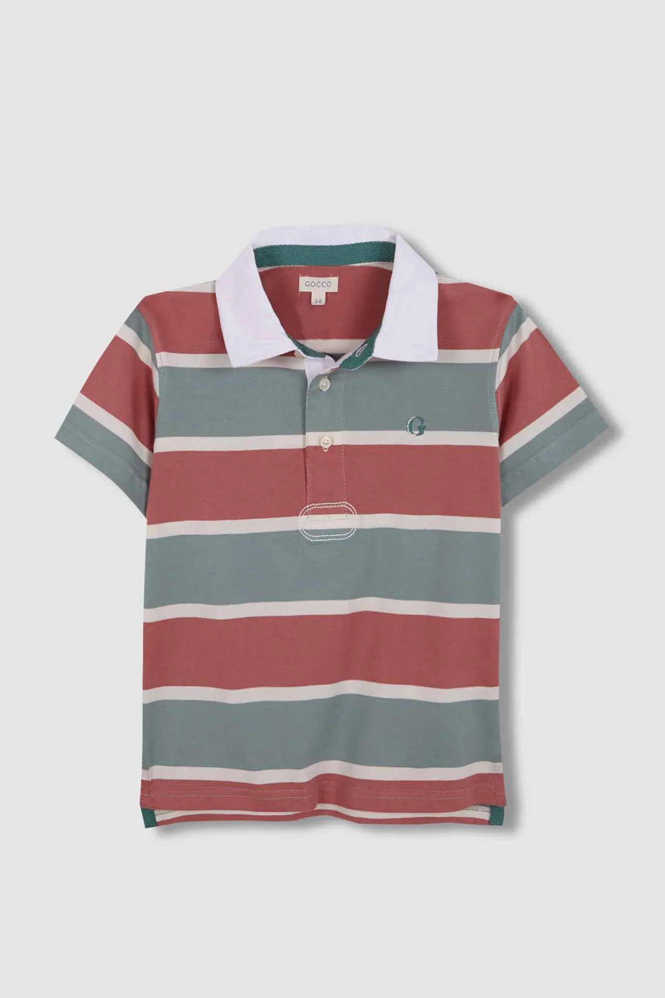 Crianças Gocco Polo de rayas tricolor