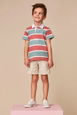 Crianças Gocco Polo de rayas tricolor