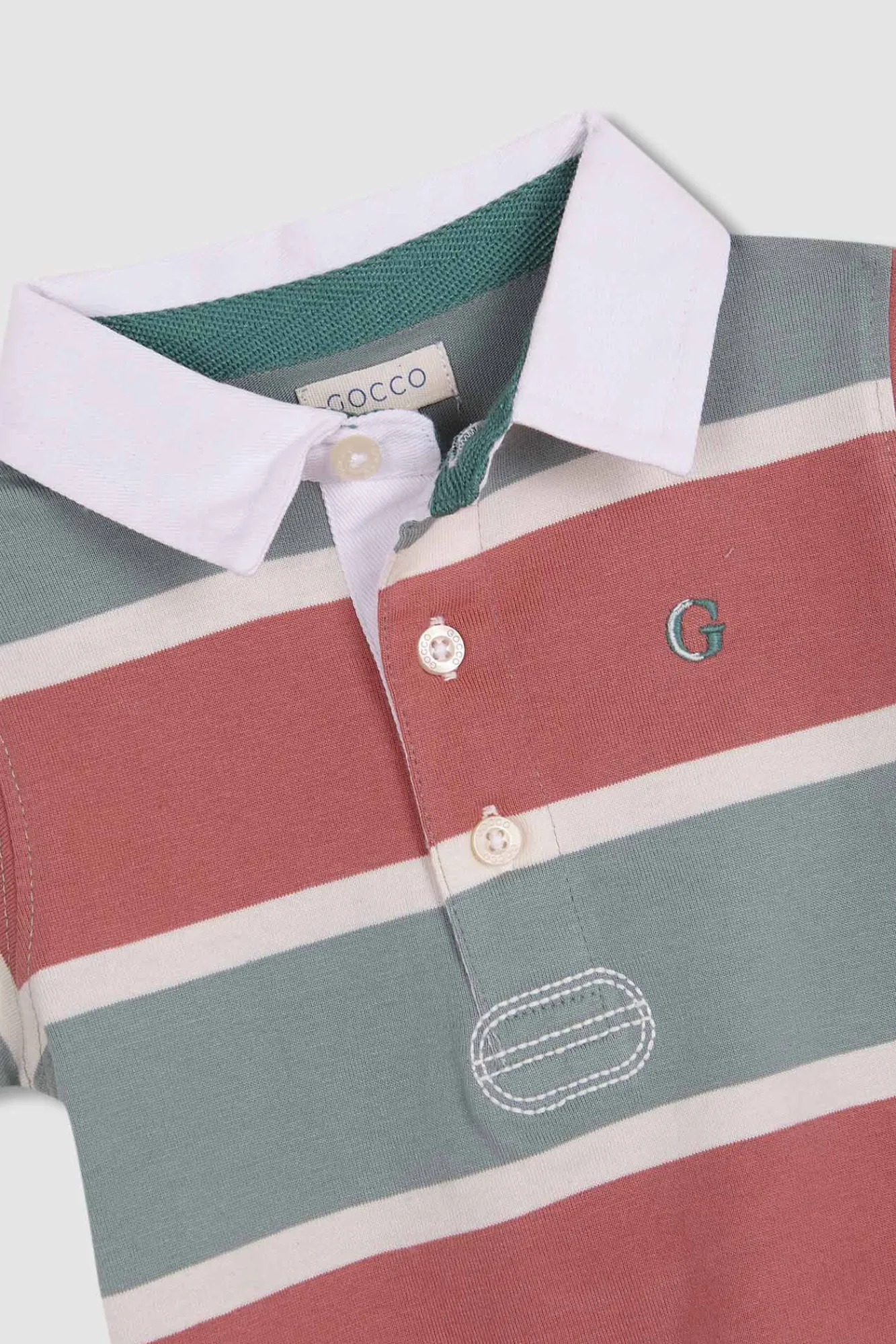 Crianças Gocco Polo de rayas tricolor