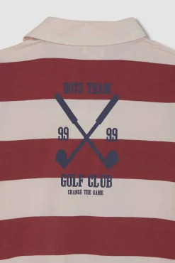 Crianças Gocco Polo estampado golf rosa