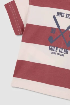 Crianças Gocco Polo estampado golf rosa
