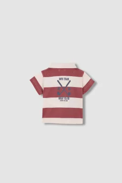 Crianças Gocco Polo estampado golf rosa