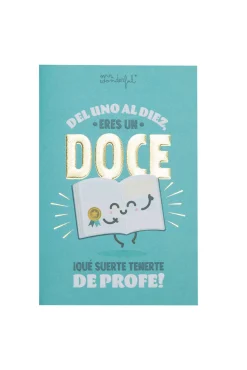 Mr. Wonderful Postal - Del uno al diez, eres un doce ¡Qué suerte tenerte de profe!