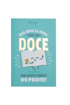 Mr. Wonderful Postal - Del uno al diez, eres un doce ¡Qué suerte tenerte de profe!