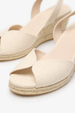 Cortefiel Sandalia cuña canvas peptoe