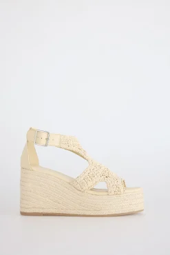 Slowlove Sandalia plataforma rafia