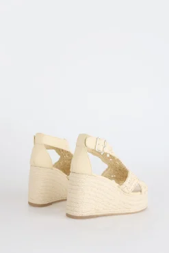 Slowlove Sandalia plataforma rafia
