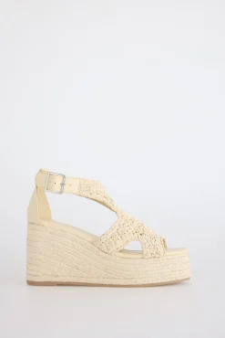 Slowlove Sandalia plataforma rafia
