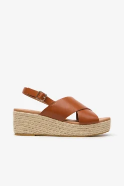 Cortefiel Sandalia plataforma yute