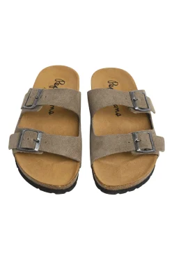 Pepe Jeans Sandalias Ante Con Doble Hebilla
