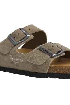Pepe Jeans Sandalias Ante Con Doble Hebilla