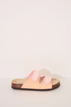 Women'secret Sandalias bio efecto rafia rosa salmón