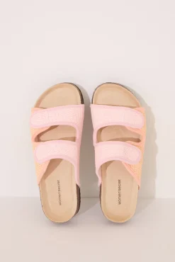 Women'secret Sandalias bio efecto rafia rosa salmón