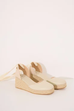Women'secret Sandalias esparto dorado plataforma