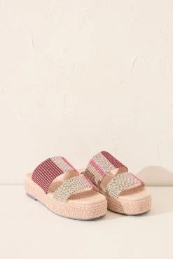 Women'secret Sandalias plataforma rafia multicolor