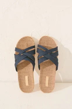 Women'secret Sandalias tiras efecto rafia