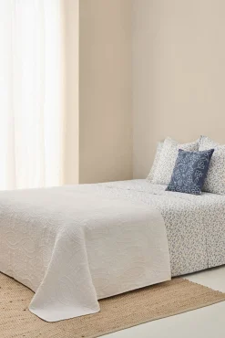 Textura Sábana algodón flores