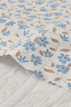 Textura Sábana estampada algodón flores