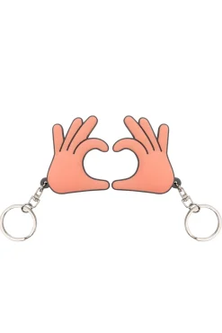 Mr. Wonderful Set de 2 llaveros - Manos en forma de corazón
