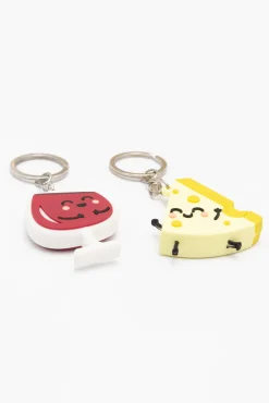 Mr. Wonderful Set de 2 llaveros - Wine and cheese